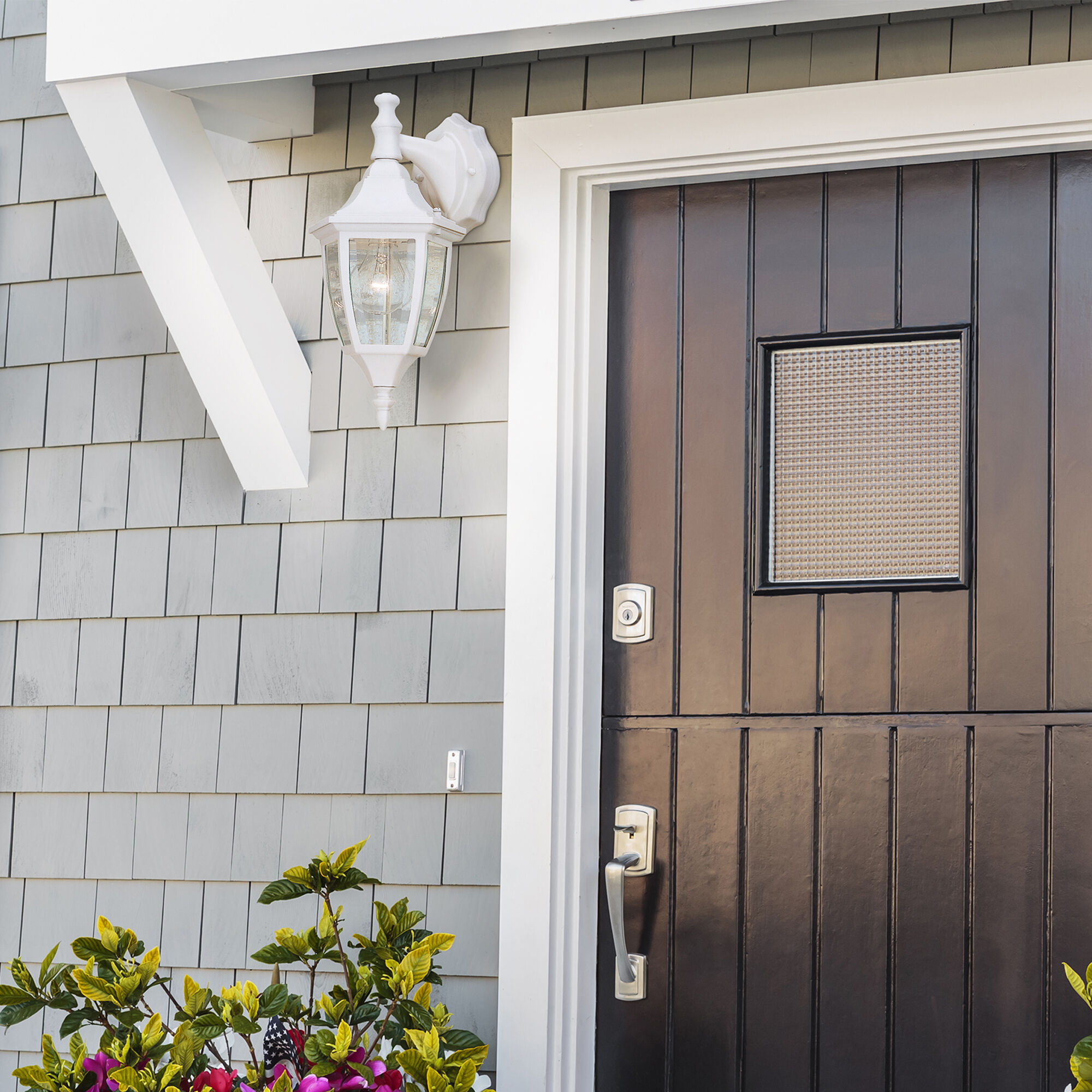 Builder 1 Light 14 inch White Outdoor Wall Lantern