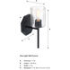 Haven 1 Light 7 inch Matte Black Wall Sconce Wall Light