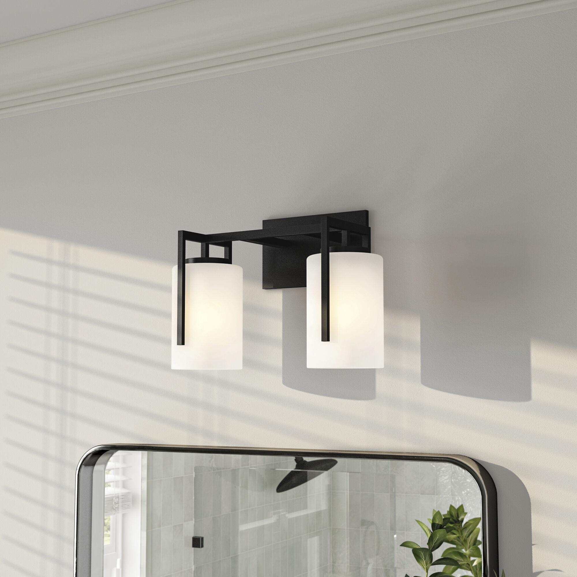 Cambria 2 Light 14 inch Matte Black Vanity Light Wall Light