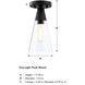 Norro 1 Light 5.5 inch Matte Black Flush Mount Ceiling Light