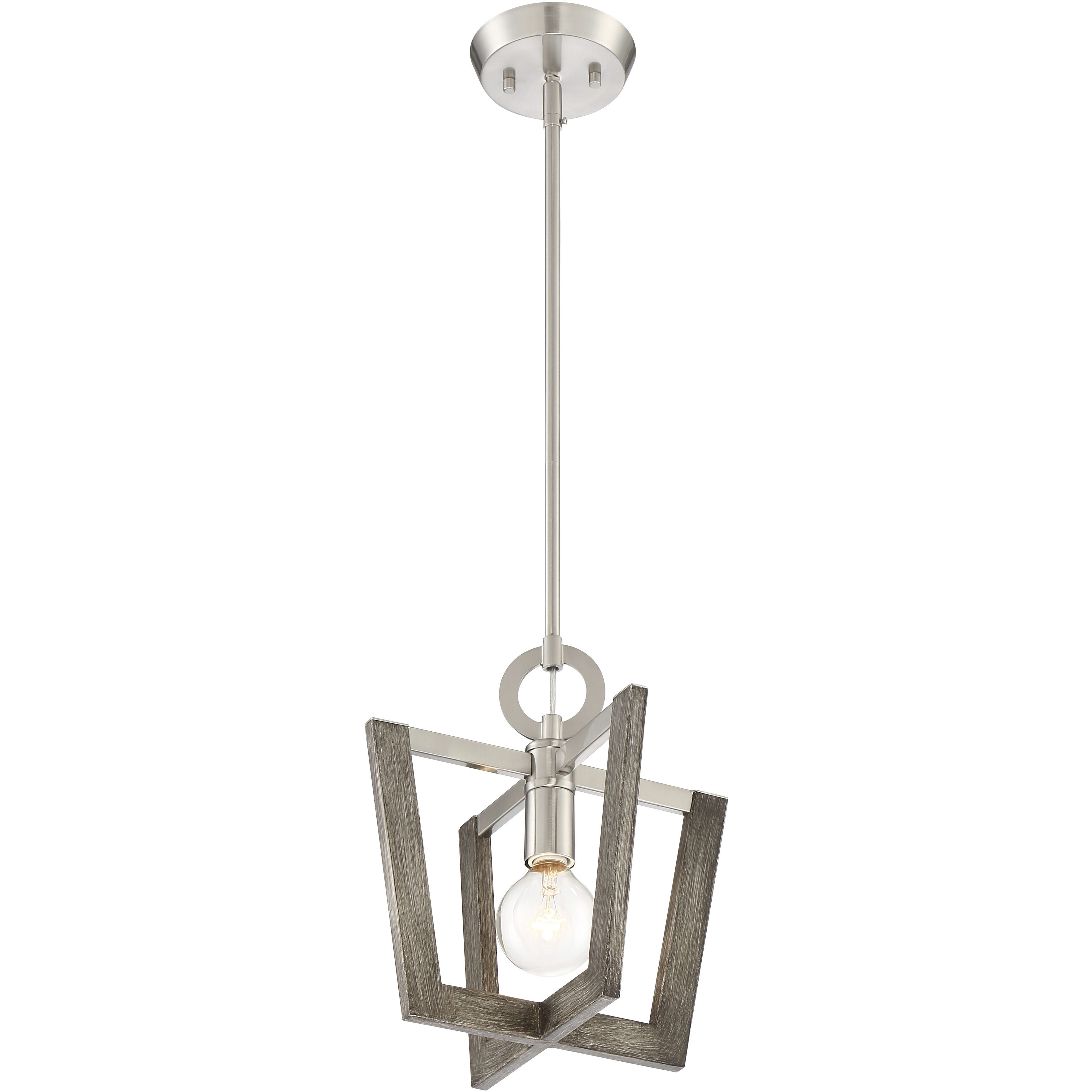 Westend 1 Light 12 inch Satin Platinum Mini Pendant Ceiling Light