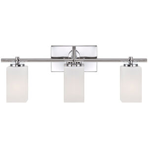 Dakota 3 Light 24 inch Chrome Bath Bar Wall Light