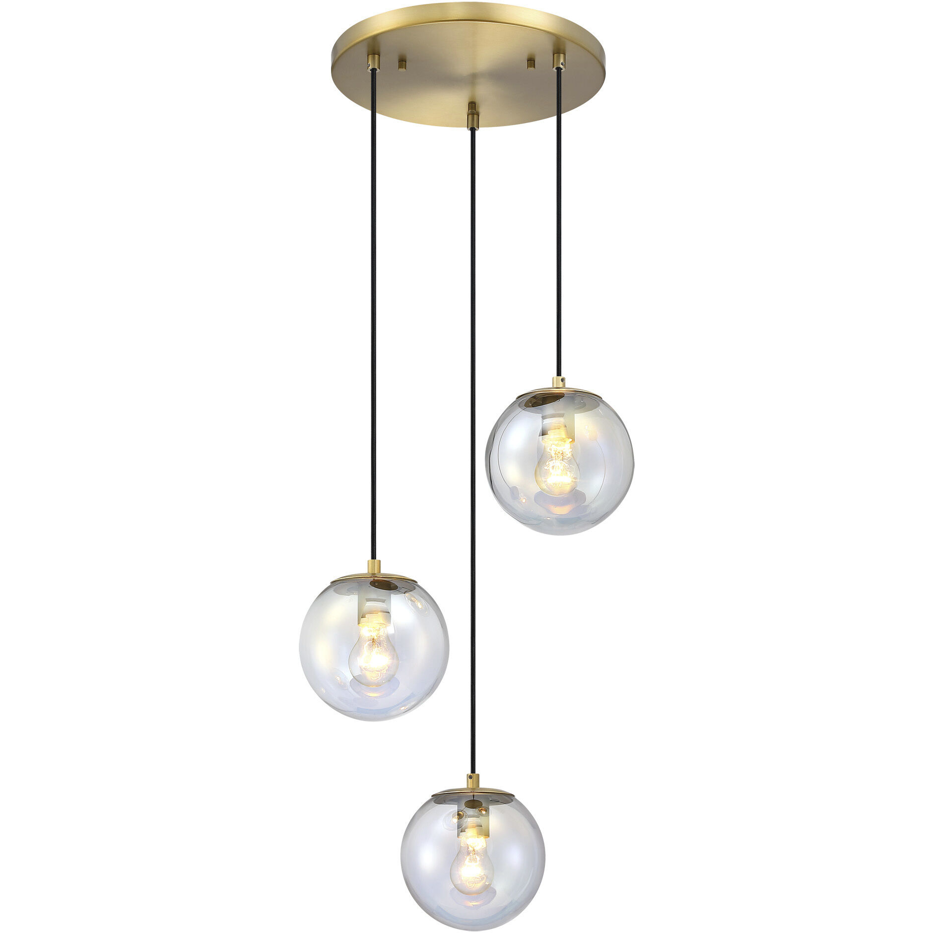 Neva LED 17.75 inch Brushed Gold Chandelier Ceiling Light
