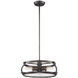 Eaton 3 Light 18 inch Satin Copper Bronze Pendant Ceiling Light