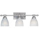 Apollo 3 Light 23.75 inch Satin Platinum Bath Bar Wall Light in Faux Alabaster