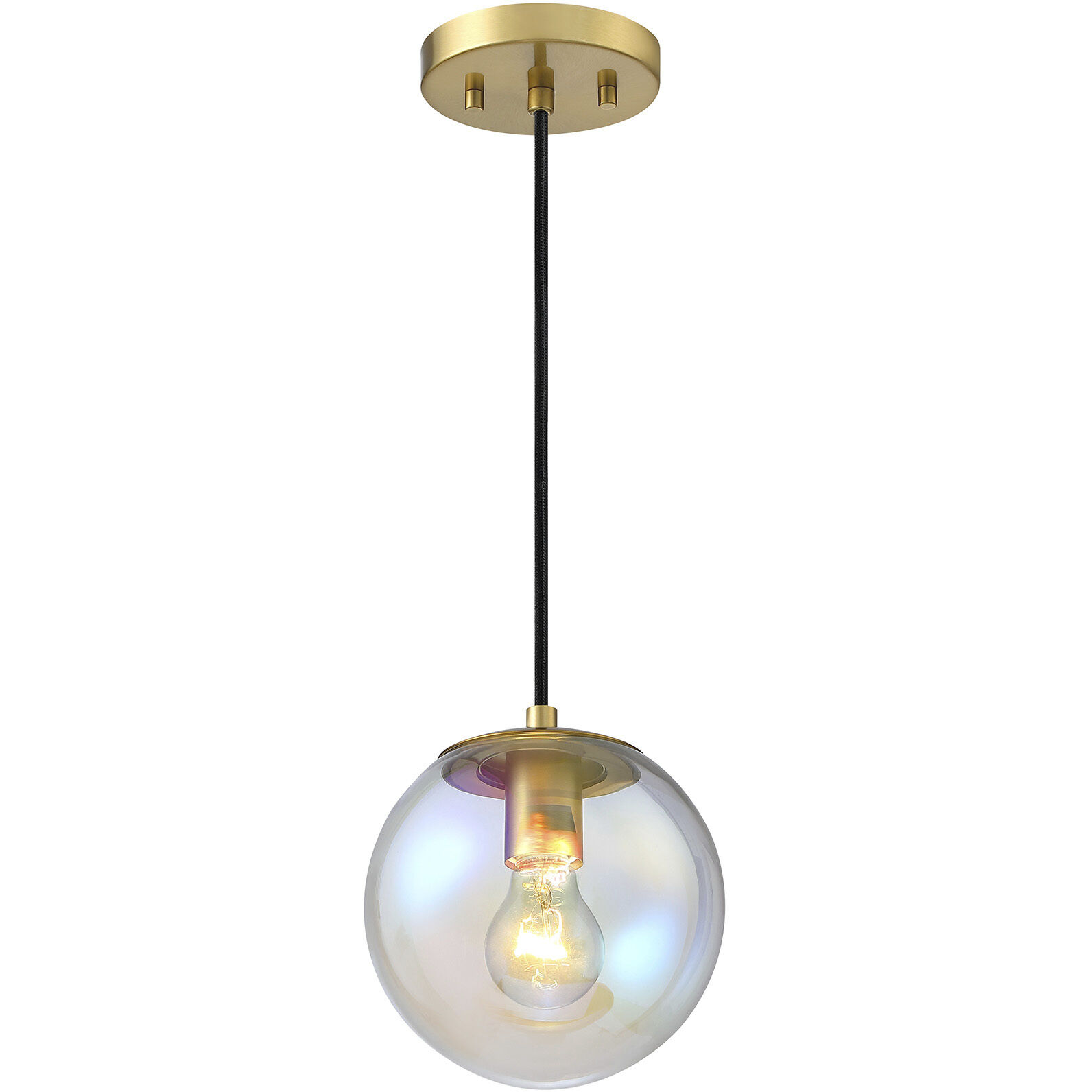 Neva LED 7 inch Brushed Gold Pendant Ceiling Light