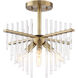 Reeve 4 Light 17 inch Burnished Antique Brass Semi-Flush Ceiling Light