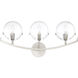 Spyglass 3 Light 24 inch Satin Platinum Bath Light Wall Light