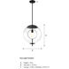 Celeste 1 Light 15.75 inch Matte Black Pendant Ceiling Light