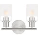 Cedar Lane 2 Light 13 inch Brushed Nickel Vanity Light Wall Light