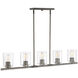 Liam 5 Light 42.75 inch Satin Copper Bronze Island Ceiling Light