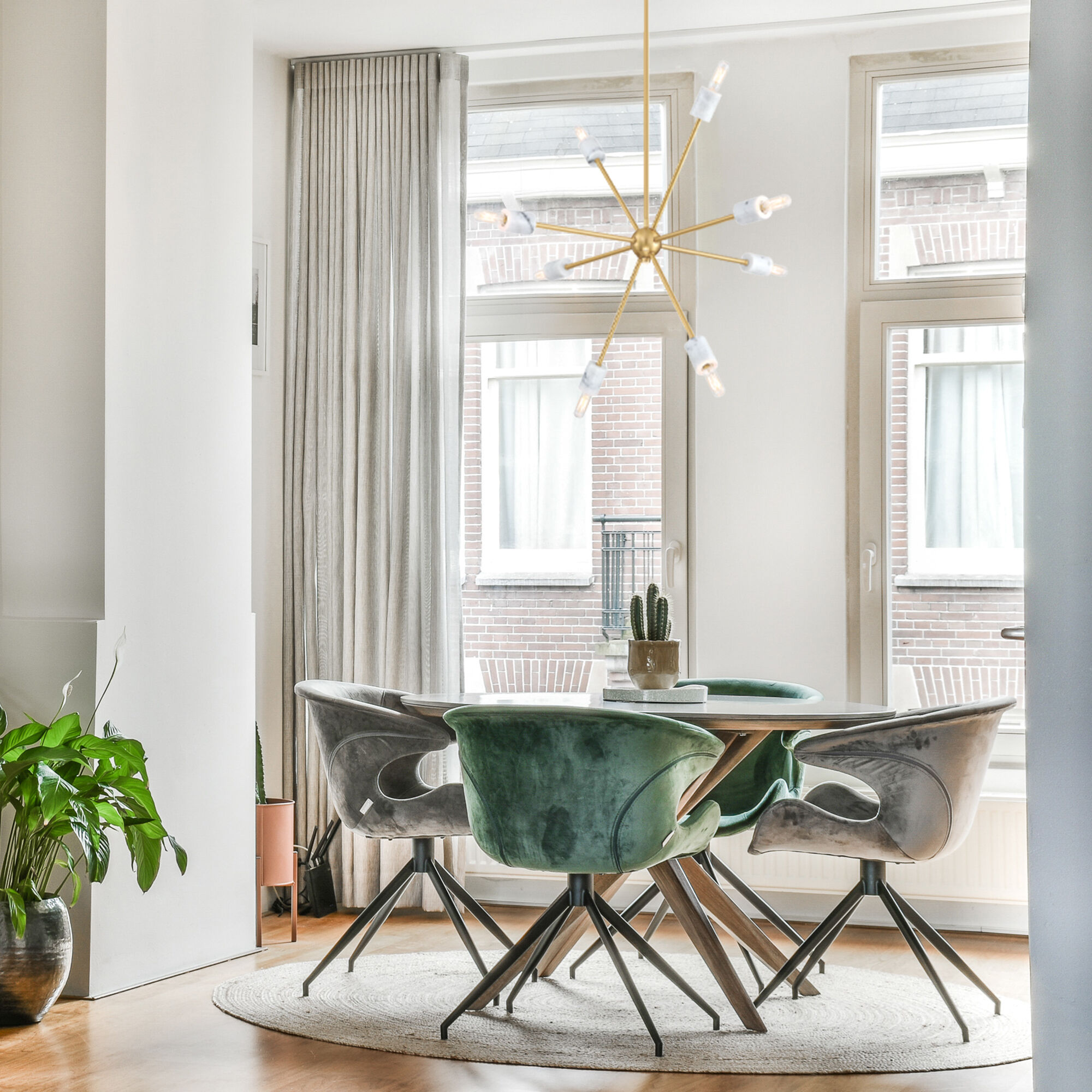 Star Dust 8 Light 28 inch Brushed Gold Chandelier Ceiling Light