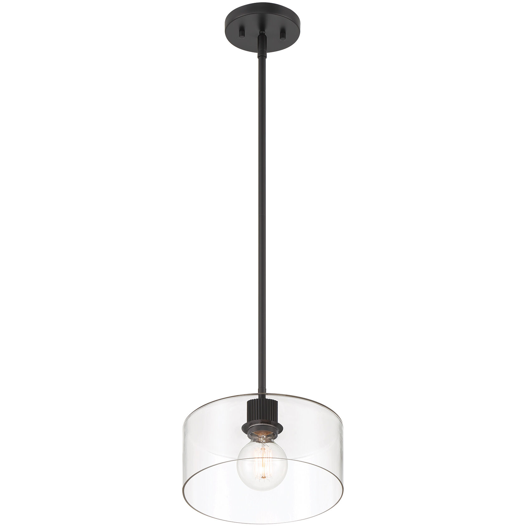 Vibrato 1 Light 9.75 inch Matte Black Pendant Ceiling Light