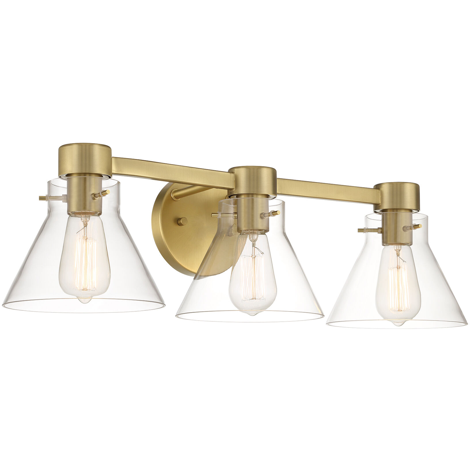 Willow Creek 3 Light 25 inch Brushed Gold Vanity Light Wall Light