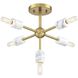 Star Dust 5 Light 16.5 inch Brushed Gold Semi Flush Mount Ceiling Light