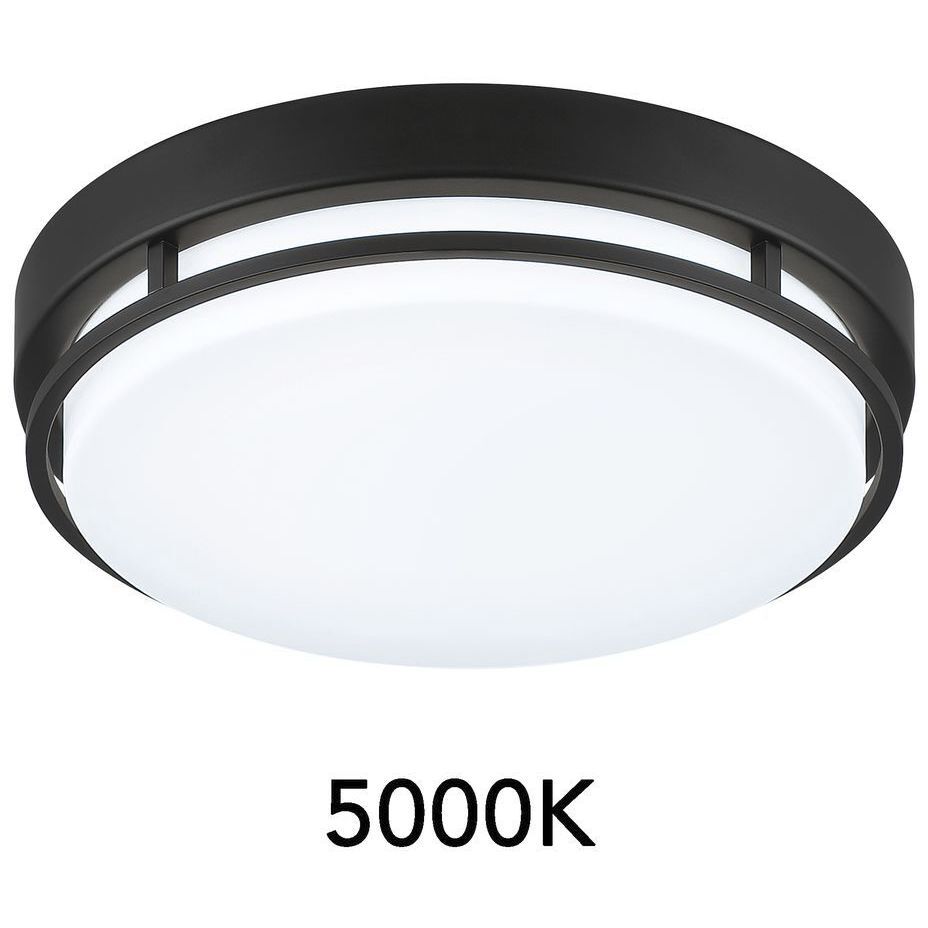EnviroLite LED 10 inch Matte Black Flush Mount Ceiling Light