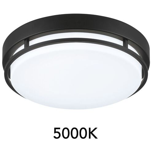 EnviroLite LED 10 inch Matte Black Flush Mount Ceiling Light