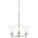Westin 3 Light 18 inch Satin Platinum Chandelier Ceiling Light