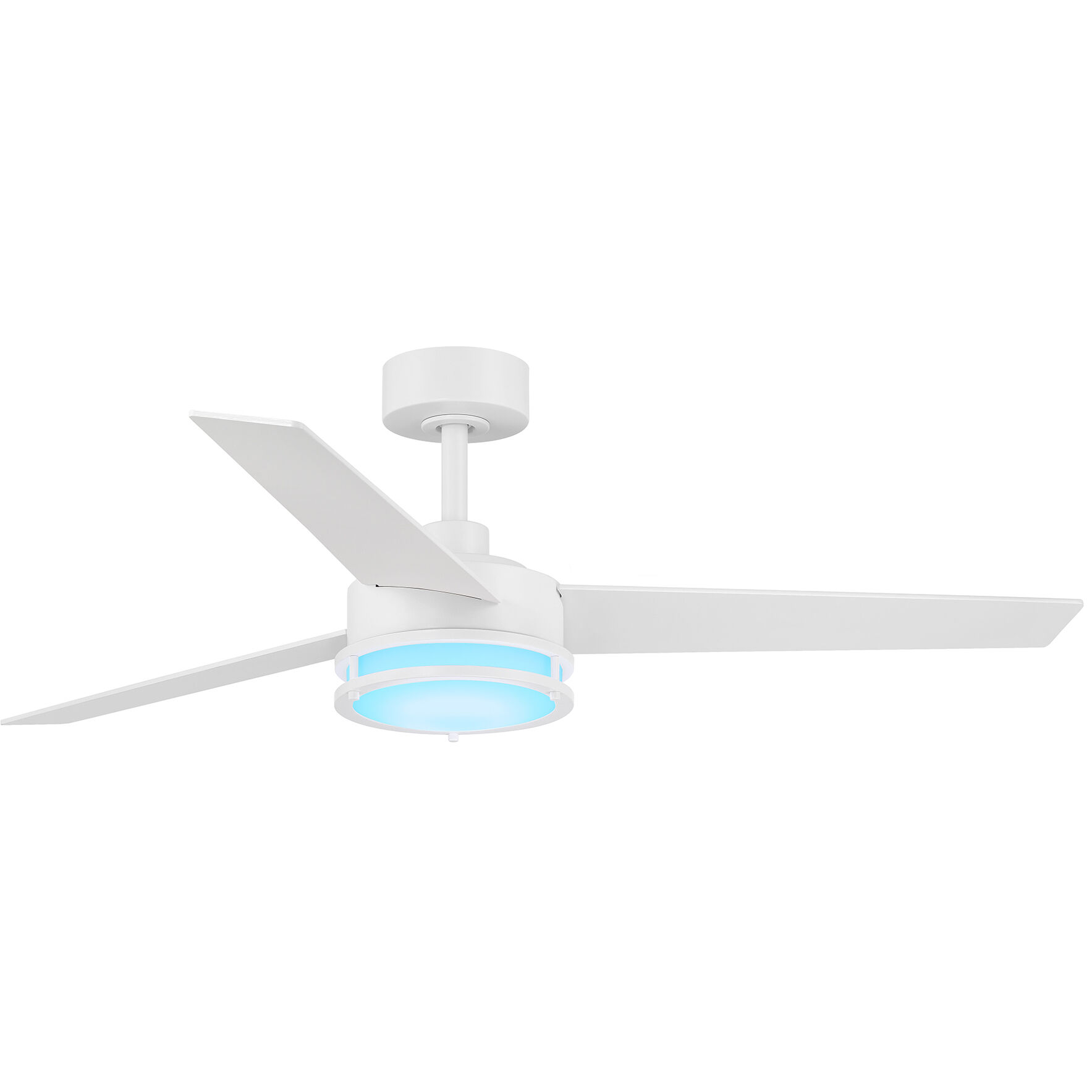 Cassini 52 inch Matte White with Reversible Matte White/Blonde Maple Blades DC Smart Fan