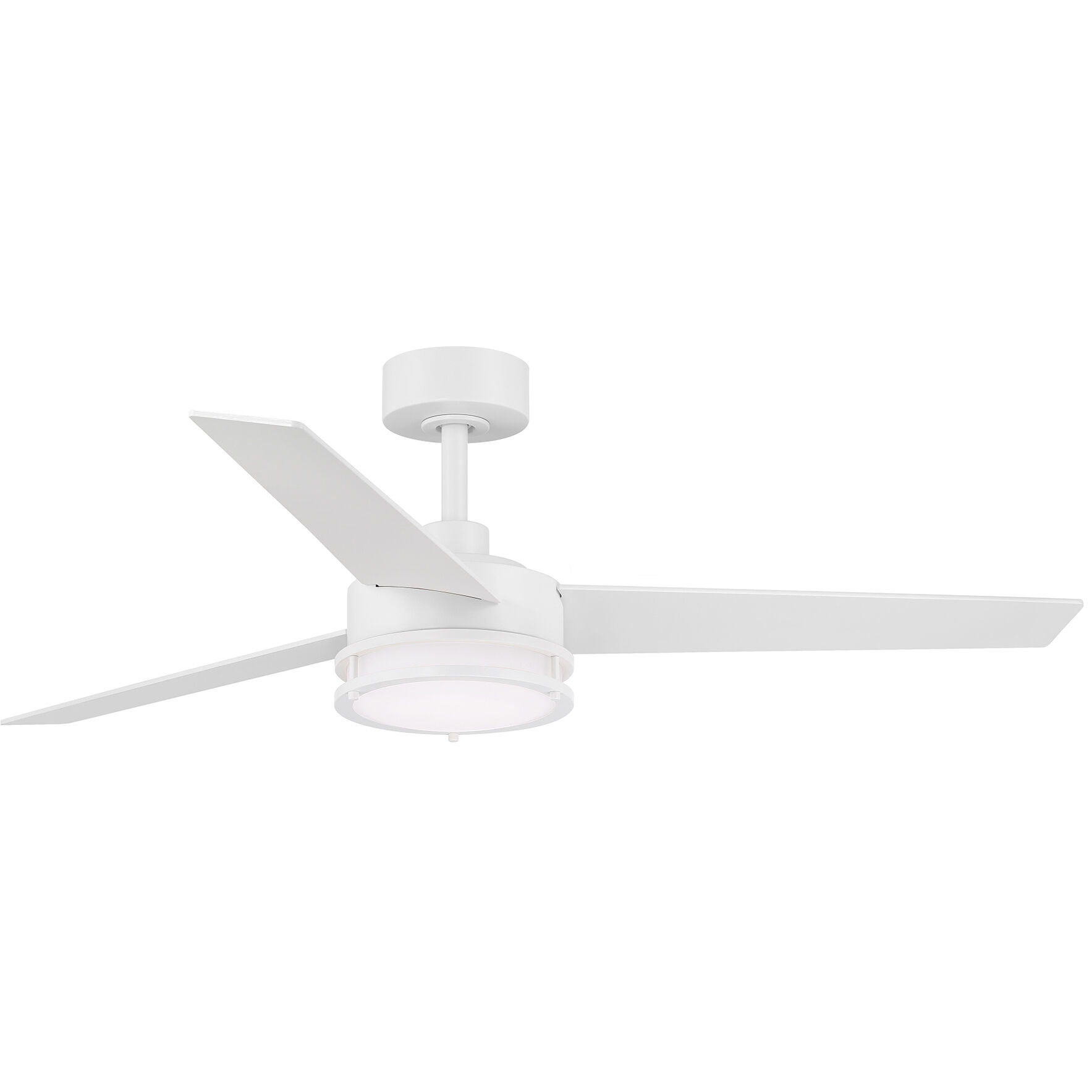 Cassini 52 inch Matte White with Reversible Matte White/Blonde Maple Blades DC Smart Fan