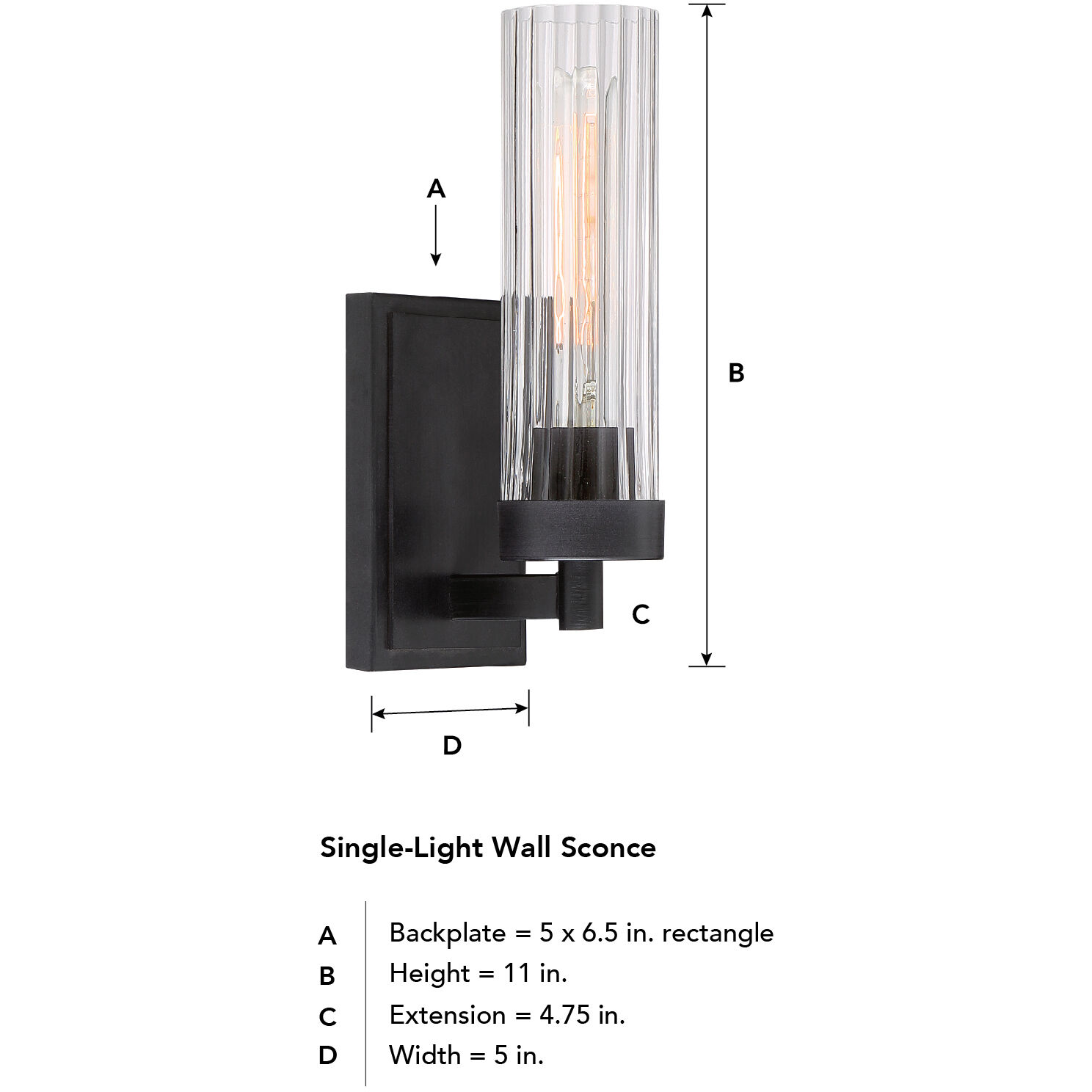 Braden 1 Light 5 inch Iron Graphite Wall Sconce Wall Light