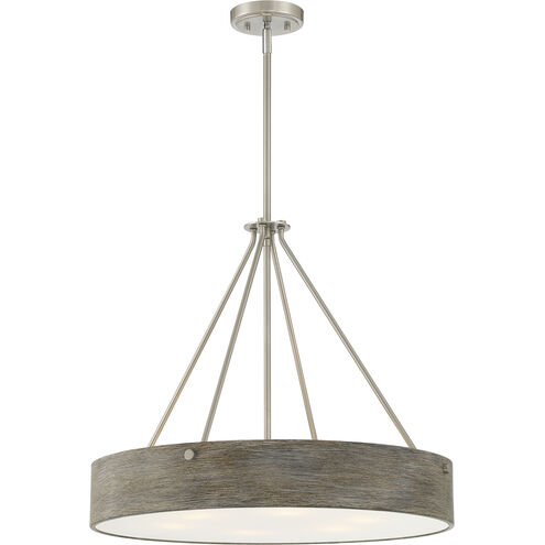 Erba 6 Light 24 inch Brushed Nickel Pendant Ceiling Light