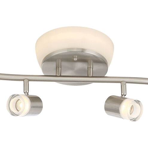 EnviroLite 4 Light 120 Brushed Nickel Track Kit/Flush Mount Combo Ceiling Light, S-Shaped Bar
