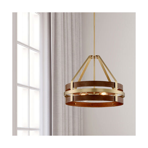 Atwood 4 Light 23 inch Brushed Brass Down Pendant Ceiling Light