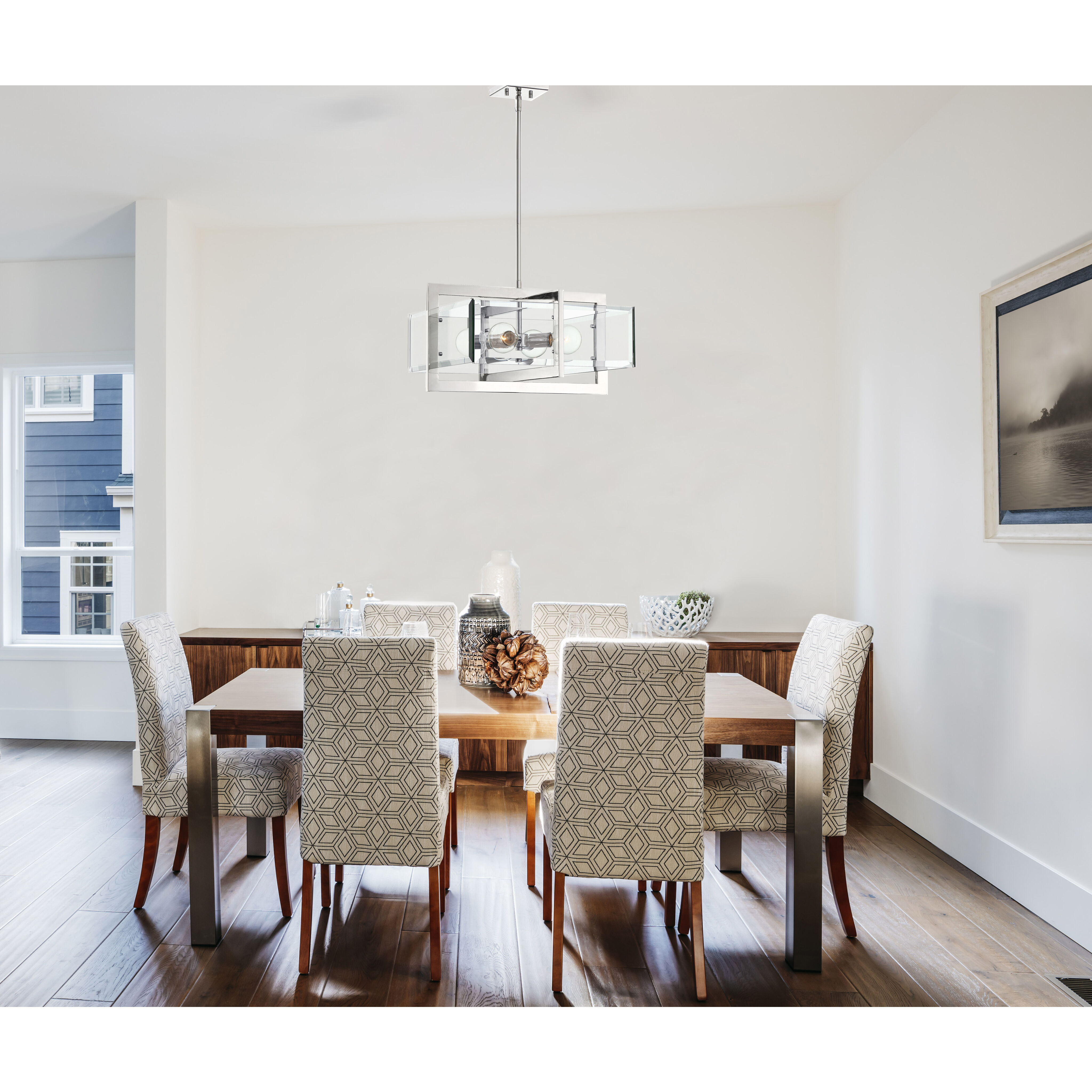 Ethan 4 Light 20.75 inch Polished Nickel Pendant Ceiling Light