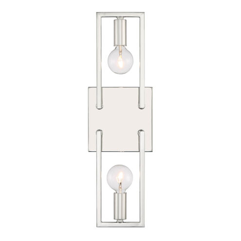 Finni 2 Light 5 inch Polished Nickel Wall Sconce Wall Light