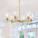 Summer Jazz 6 Light 28 inch Brushed Gold Chandelier Ceiling Light