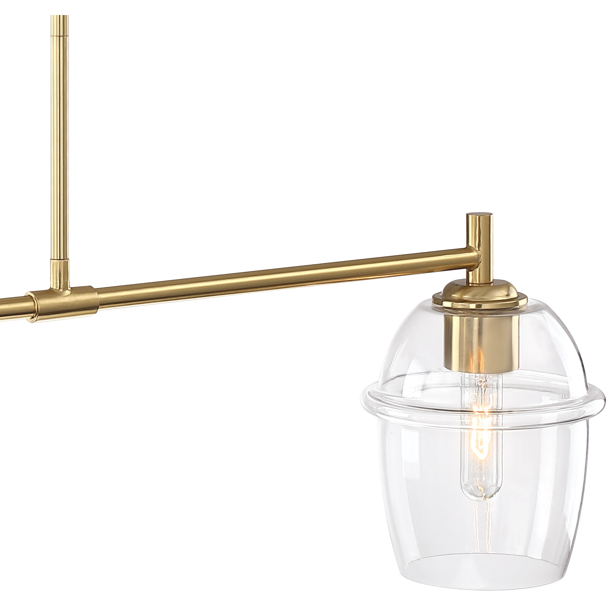 Summer Jazz 2 Light 36 inch Brushed Gold Island Pendant Ceiling Light