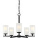 Carmine 5 Light 24 inch Matte Black Chandelier Ceiling Light