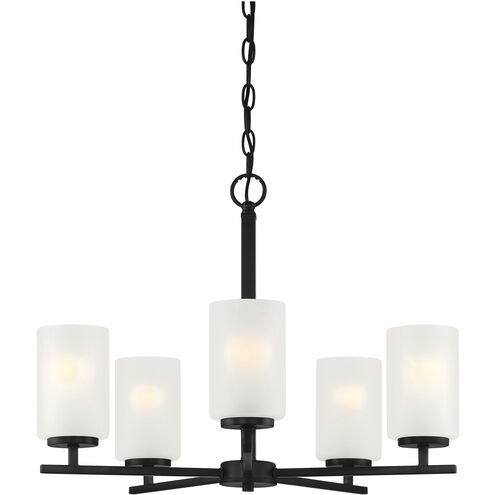Carmine 5 Light 24 inch Matte Black Chandelier Ceiling Light