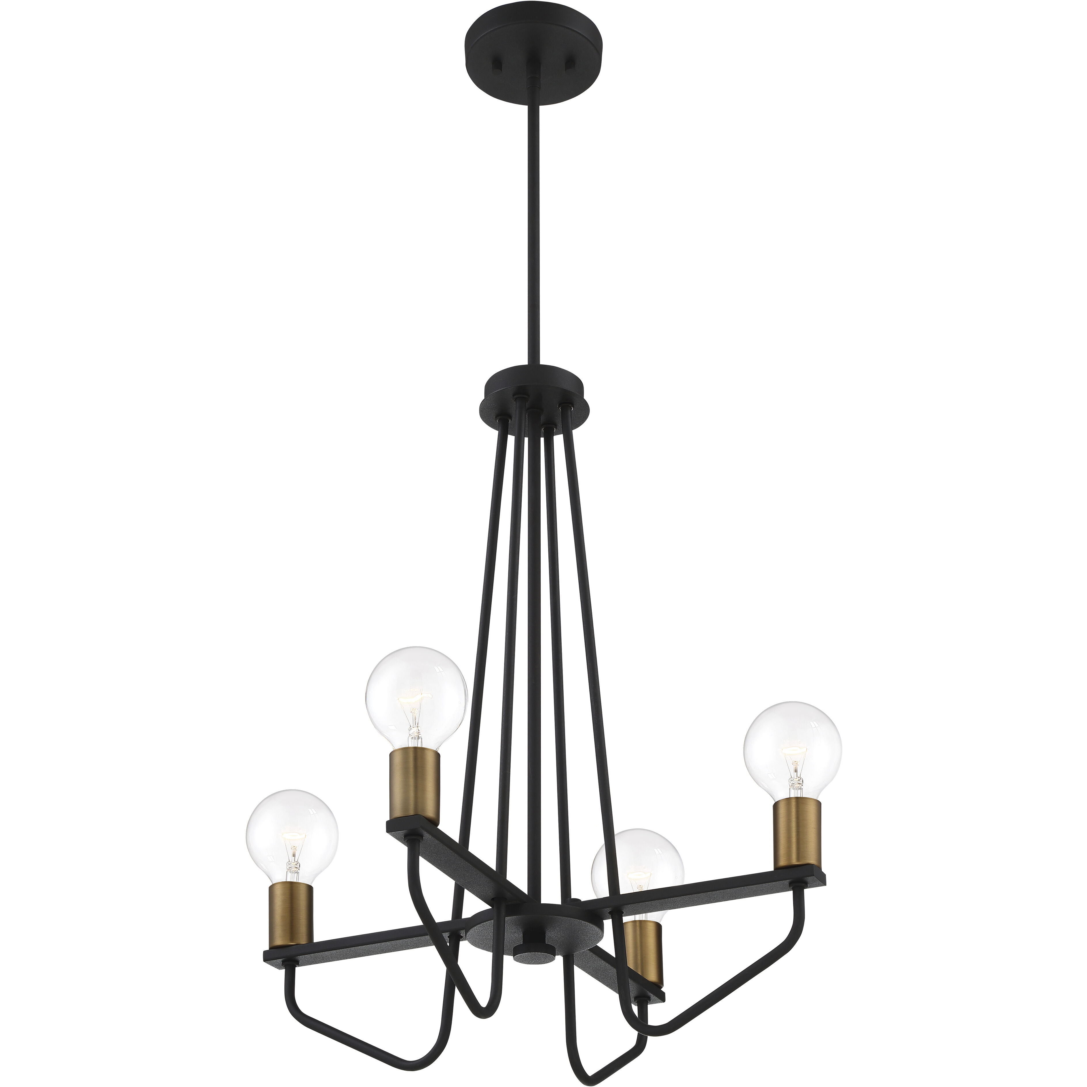 Ravella 4 Light 20 inch Black Chandelier Ceiling Light