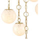 Wine Flower 5 Light 24.5 inch Brushed Gold Chandelier Ceiling Light