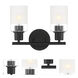 Cedar Lane 2 Light 13 inch Matte Black Vanity Light Wall Light