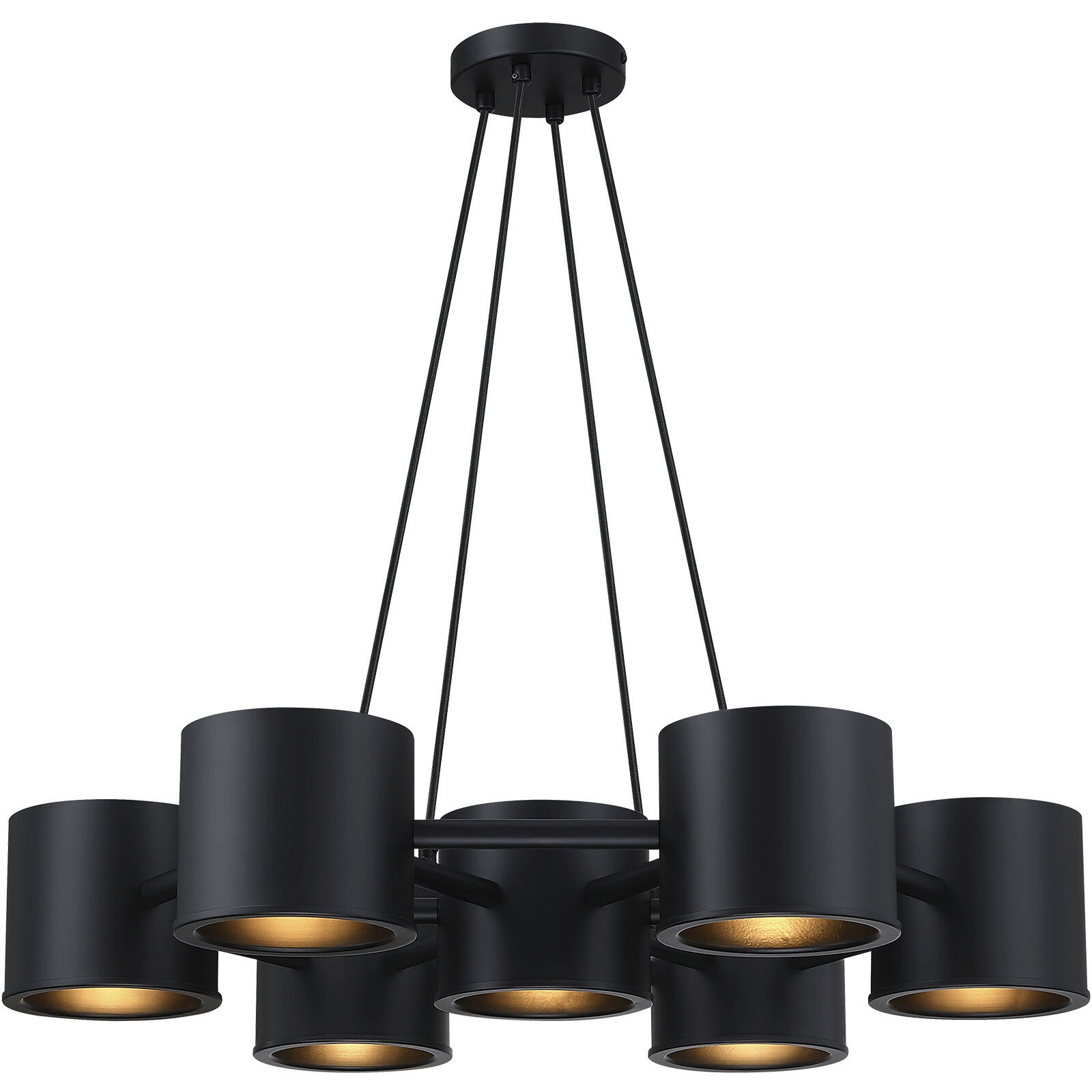 Fleur Oasis LED 30 inch Matte Black Chandelier Ceiling Light