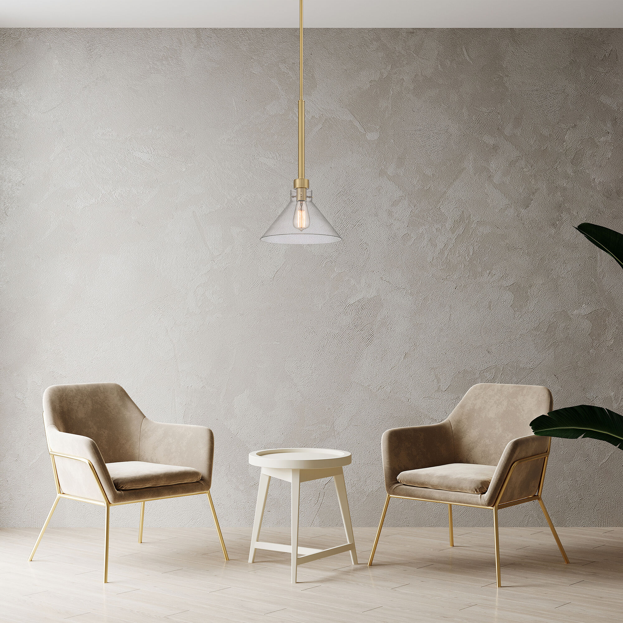 Willow Creek 1 Light 12 inch Brushed Gold Pendant Ceiling Light