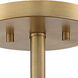 Moonshadow 1 Light 11 inch Old Satin Brass Semi-Flush Ceiling Light
