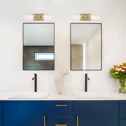 Anton 2 Light 4.5 inch Old Satin Brass Wall Sconce Wall Light