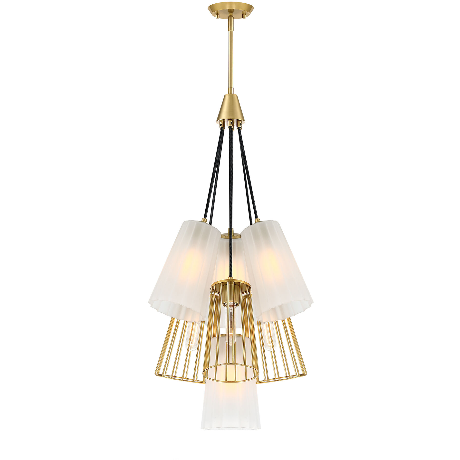Liana 7 Light 18 inch Brushed Gold Chandelier Ceiling Light