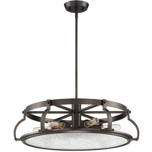 Eaton 6 Light 26 inch Satin Copper Bronze Chandelier Ceiling Light