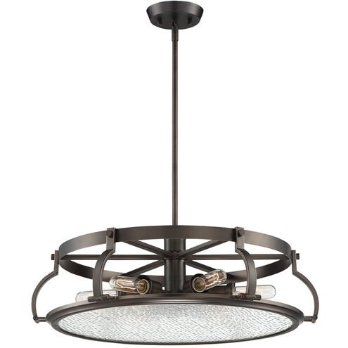 Eaton 6 Light 26 inch Satin Copper Bronze Chandelier Ceiling Light