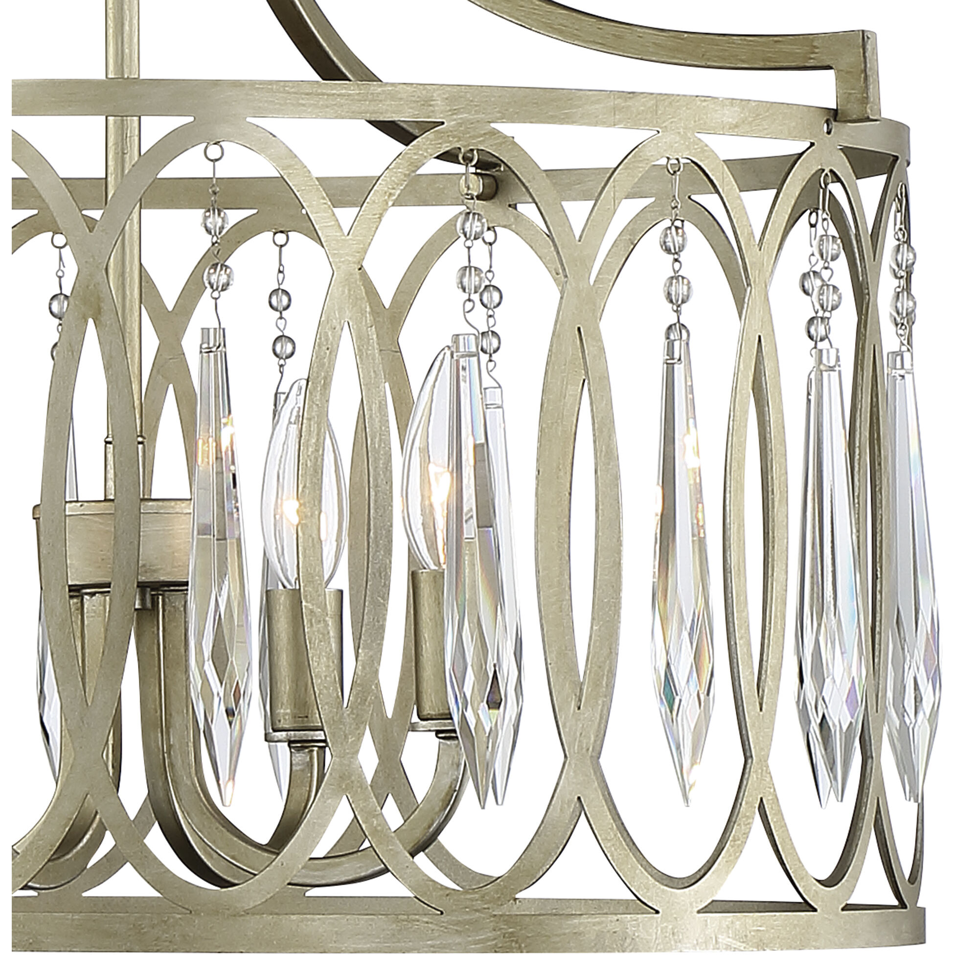 Hutton 4 Light 21 inch Sterling Gold Pendant (Inverted) Ceiling Light