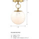 Wine Flower 1 Light 7 inch Brushed Gold Semi Flush Mount Ceiling Light