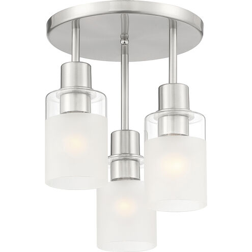 Cedar Lane 3 Light 11 inch Brushed Nickel Semi-Flush Ceiling Light