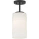 Leavenworth 1 Light 6 inch Matte Black Semi-Flush Convertible Ceiling Light