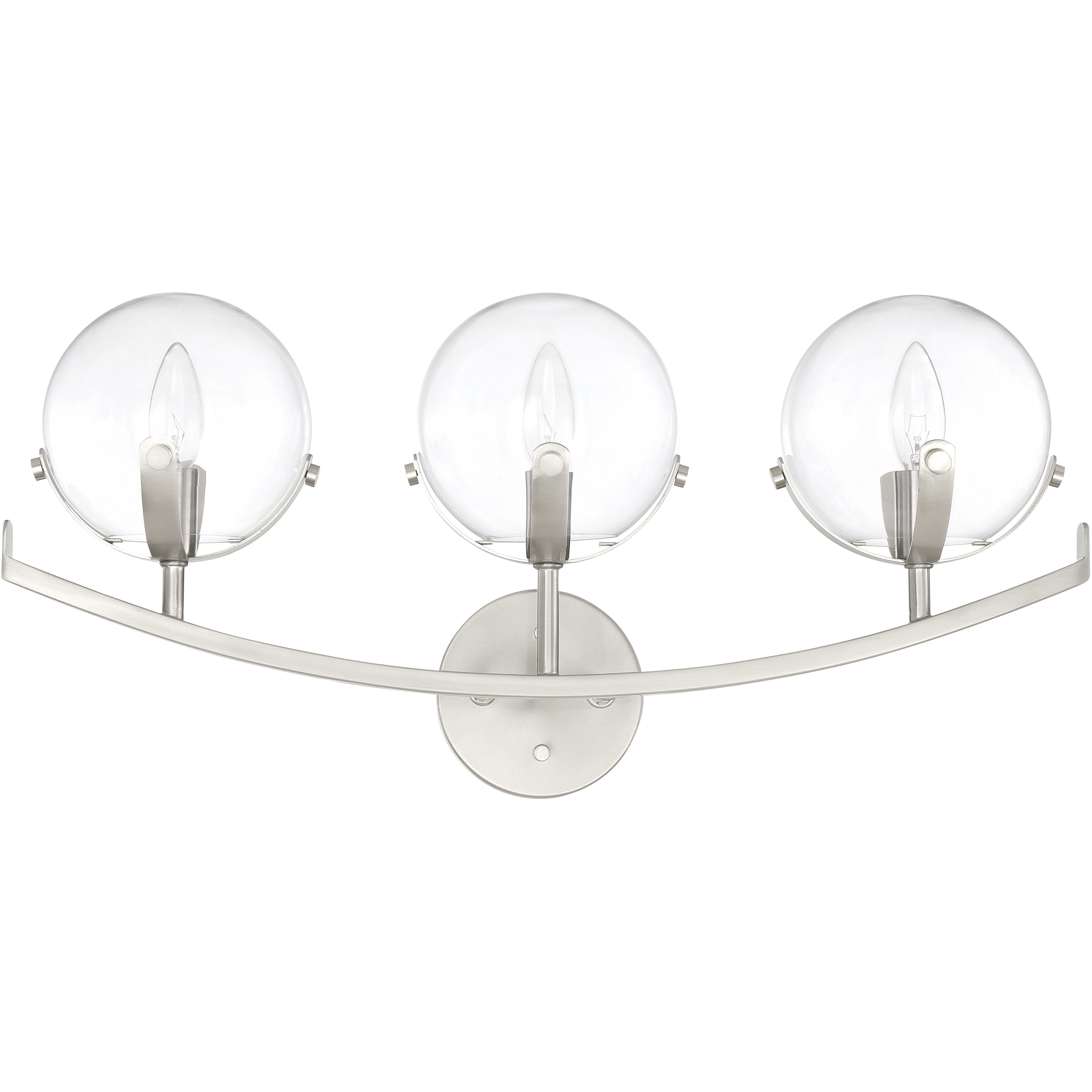 Spyglass 3 Light 24 inch Satin Platinum Bath Light Wall Light
