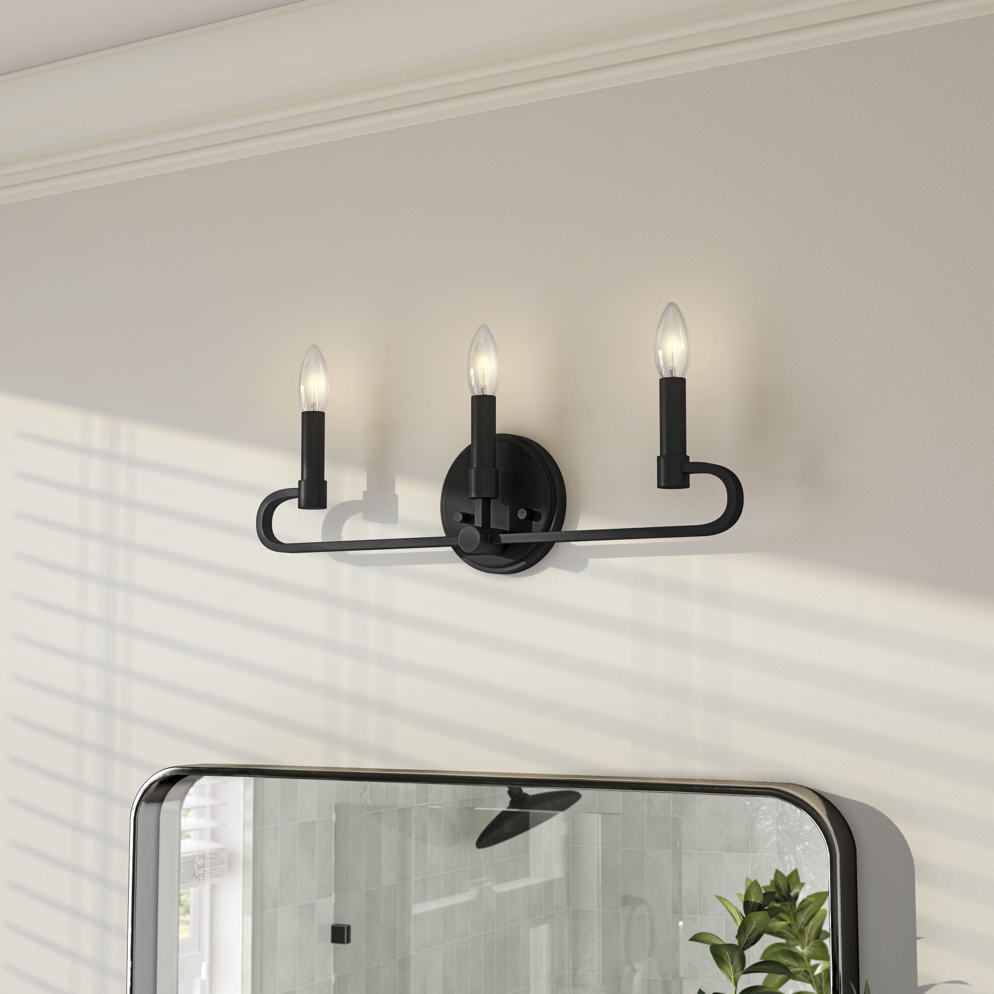 Summit 3 Light 20 inch Matte Black Vanity Light Wall Light